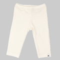 Beige baby pants on a grey back ground 